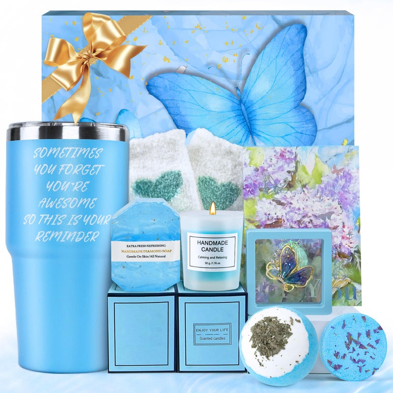 Birthday Gifts for Women Best Friends Relaxation Spa Sets Get Well Soon Basket Friendship Self Care Package Mothers Day Gifts for Mom  Wife  Grandma  Sister  Coworker  Secretary